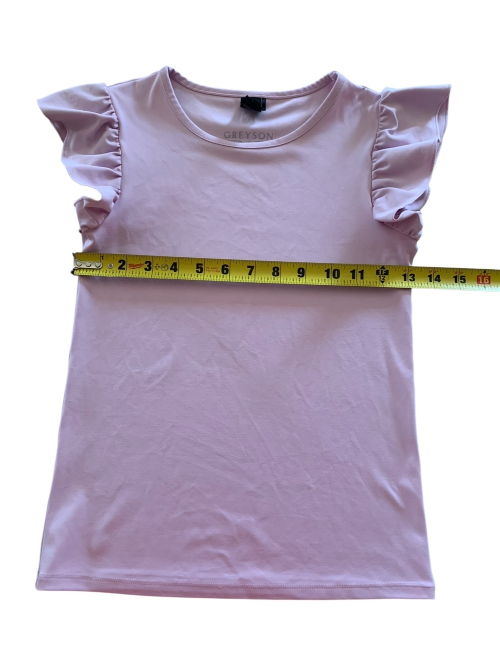 Greyson Clothiers Girls Venus Ruffle Sleeve Top Pink Size 10 Performance Golf - Picture 5 of 6